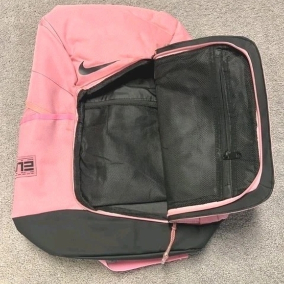 Nike Elite Pro Basketball Backpack Pink Black Athletic Gym Bag Laptop School Bag - Picture 4 of 9